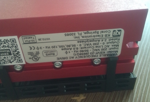 2021.03.02上海盛霞KB ELECTRONICS變頻器到貨照片